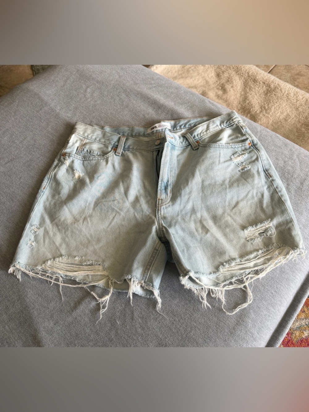 Zara Pale Blue High-Waist Denim Jeans